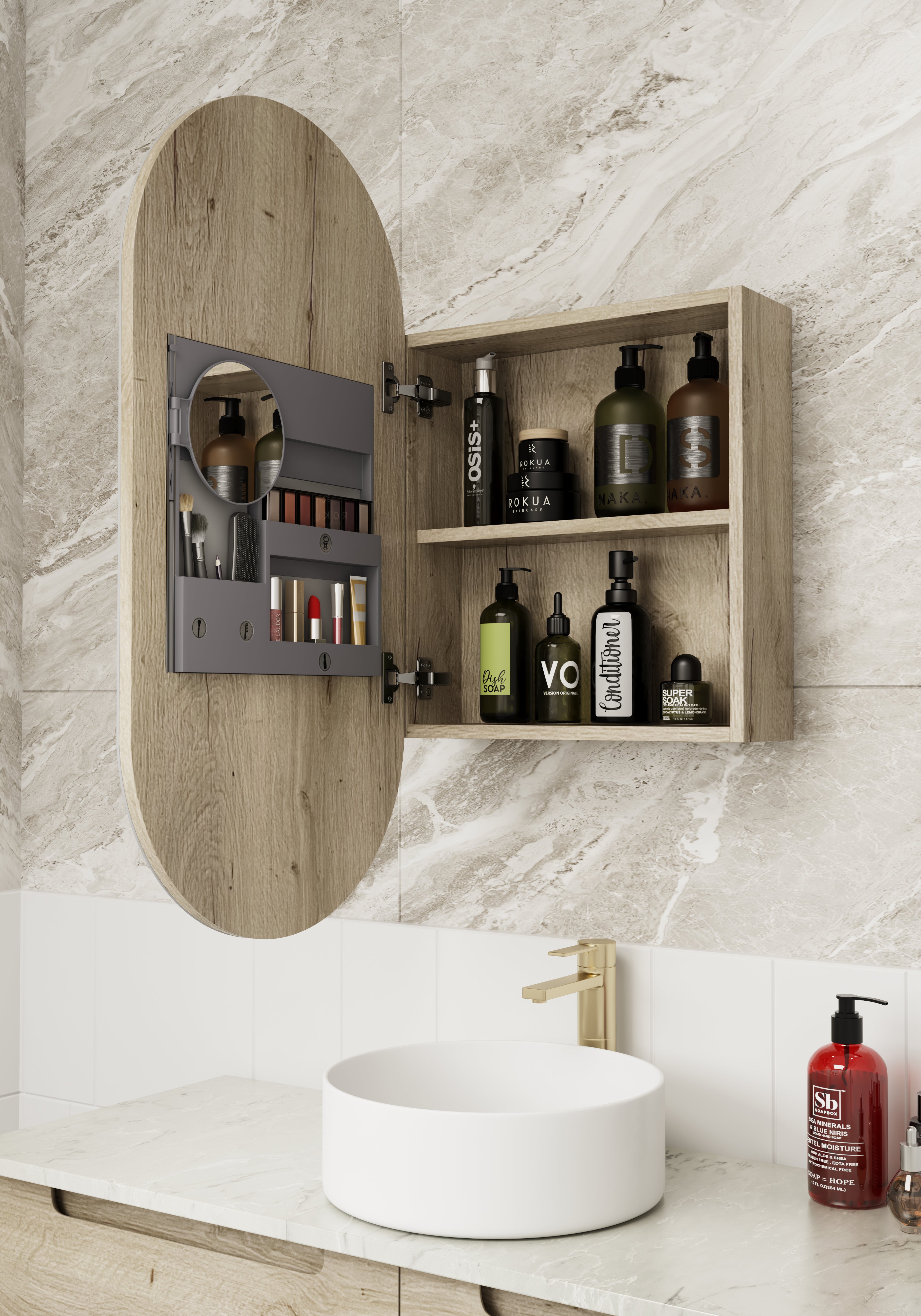 AULIC Beau Monde Shaving Cabinet Zure