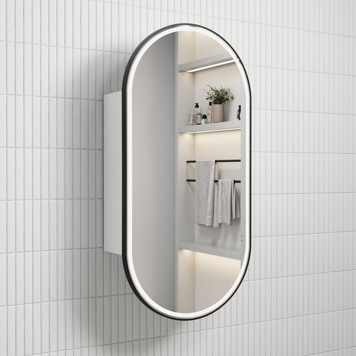 AULIC Beau Monde Front-Lit LED Shaving Cabinet 450mmW