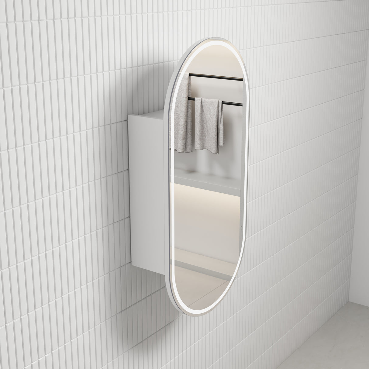 AULIC Beau Monde Front-Lit LED Shaving Cabinet 450mmW