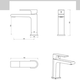 Beki Straight Spout Basin Mixer