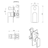 Beki Mixer Diverter - 1P - TRIM KIT