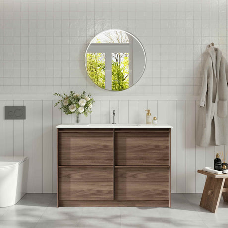 Bella Floor Standing Vanity - Notaio Walnut