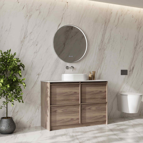 Bella Floor Standing Vanity - Notaio Walnut