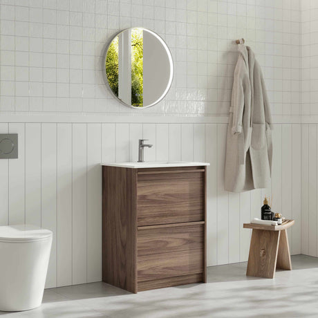 Bella Floor Standing Vanity - Notaio Walnut 