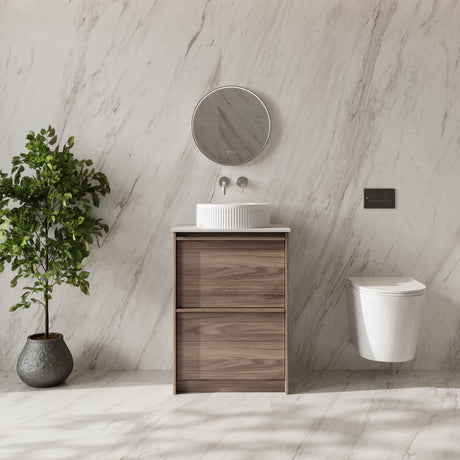Bella Floor Standing Vanity - Notaio Walnut 