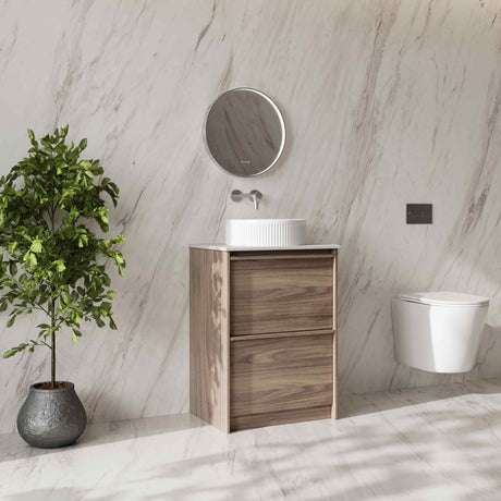 Bella Floor Standing Vanity - Notaio Walnut 
