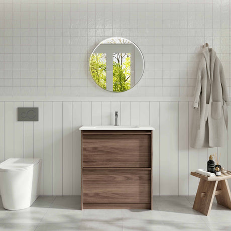 Bella Floor Standing Vanity - Notaio Walnut 