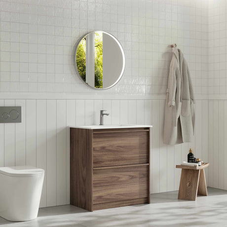 Bella Floor Standing Vanity - Notaio Walnut 