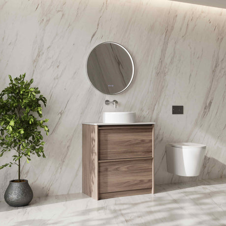Bella Floor Standing Vanity - Notaio Walnut 