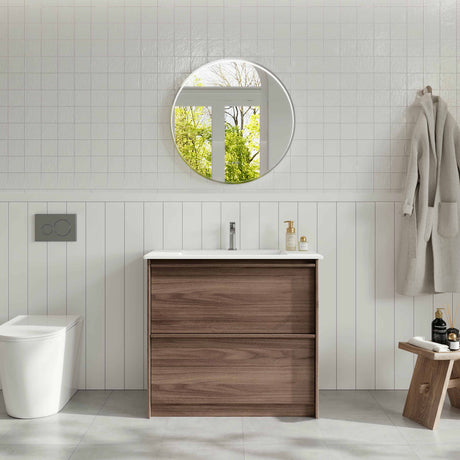 Bella Floor Standing Vanity - Notaio Walnut 