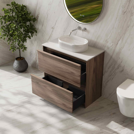 Bella Floor Standing Vanity - Notaio Walnut