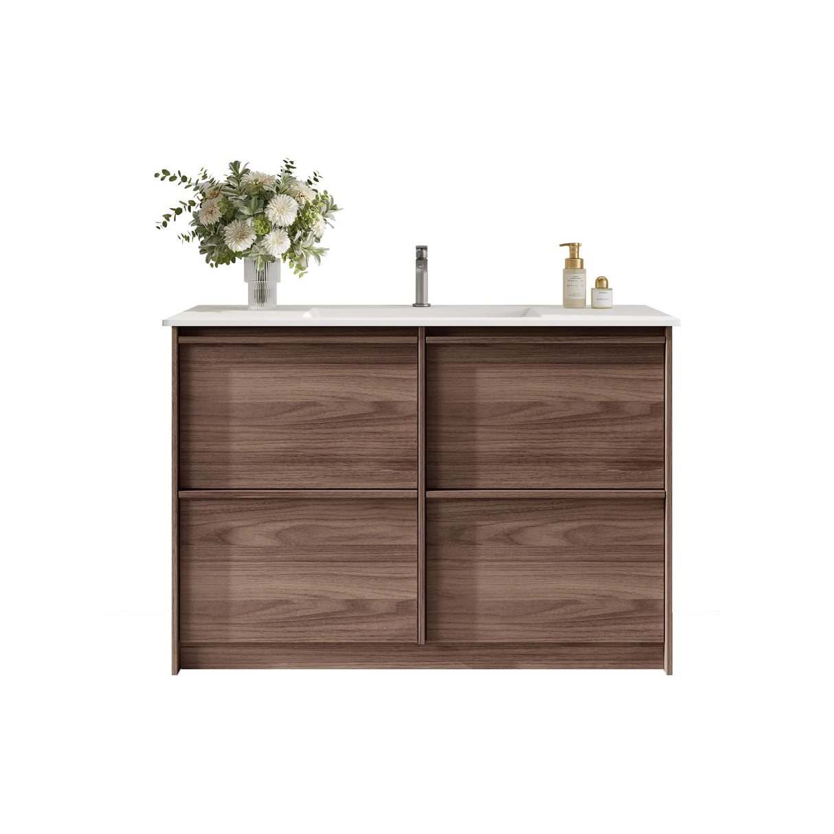 Bella Floor Standing Vanity - Notaio Walnut
