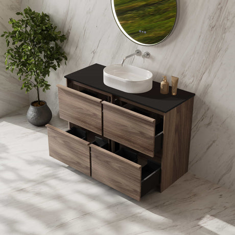 Bella Floor Standing Vanity - Notaio Walnut