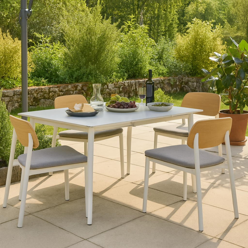 Bella Outdoor Dining Table - Light Grey