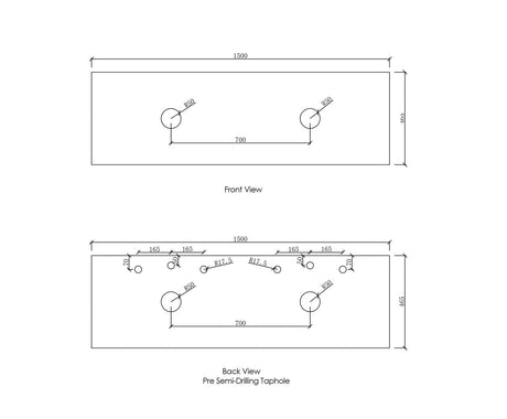 Bench top tap hole position_1500_Spec_Sheet