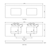 Bench top tap hole position_1500_Spec_Sheet 1