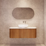 Riva BERGEN Curved Wall Hung Vanity (Solid Timber) (All Sizes)