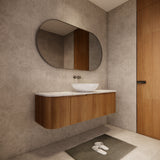 Riva BERGEN Curved Wall Hung Vanity (Solid Timber) (All Sizes)