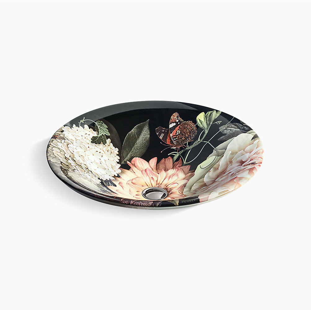 KOHLER Dutchmaster Floral Carillon Self Rimming Basin Round (449mm)