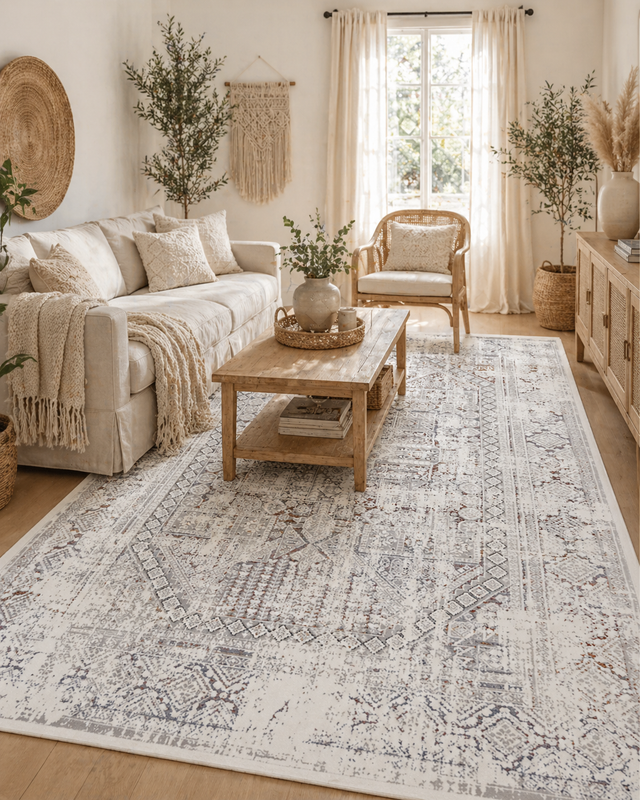 Bohemian Paradise Panel Grey Multi Rug - 03GMUL