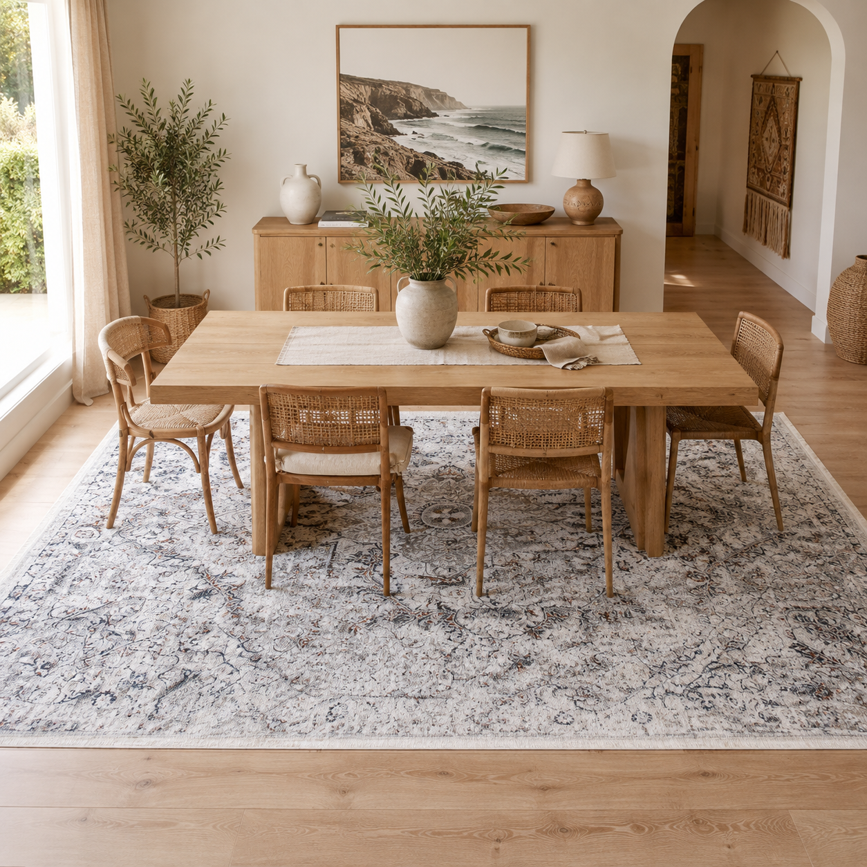 Bohemian Paradise Vintage Grey Multi Rug -  07GMUL