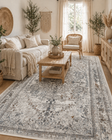 Bohemian Paradise Vintage Medalion Grey Multi Rug - 08GMUL