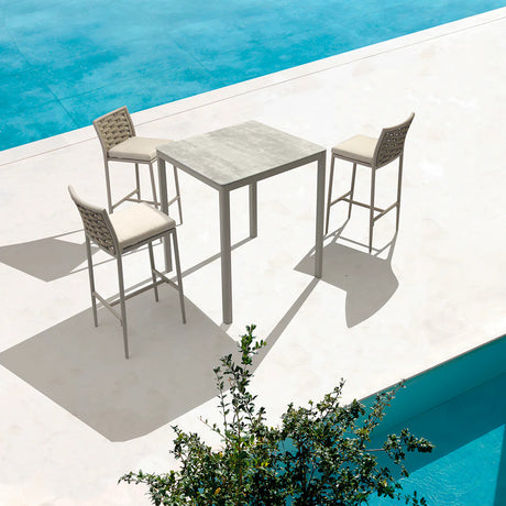 Boston Outdoor Rope Bar Stool in Taupe at Pymble (PYM) and Alexandria (ALX)