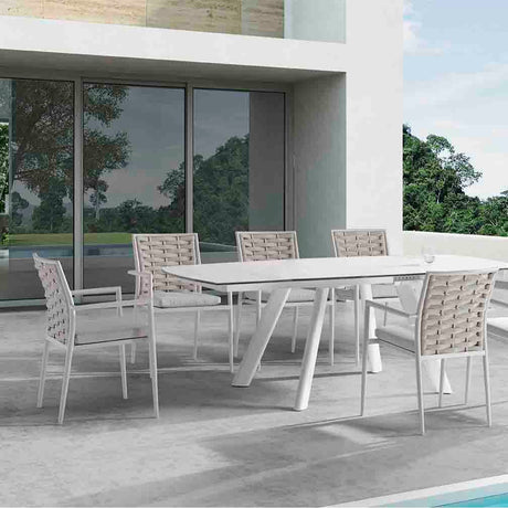 Boston Outdoor Rope Dining Chair in Taupe
