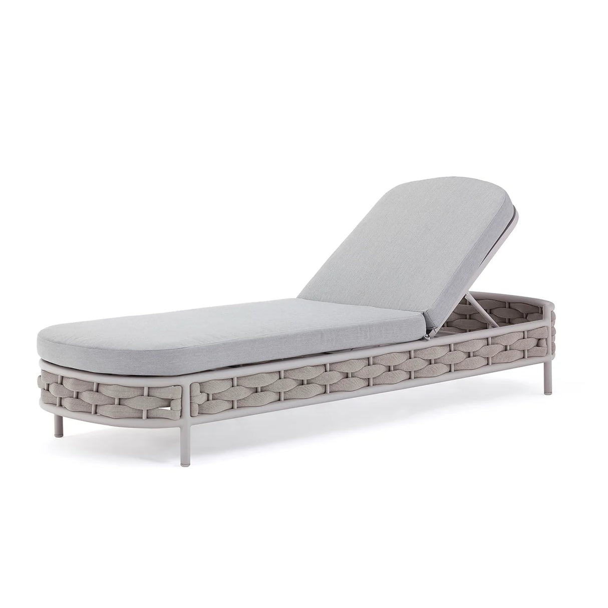 Boston Outdoor Rope Sun Lounger in Taupe
