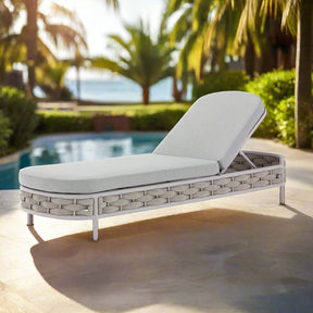 Boston Outdoor Rope Sun Lounger in Taupe