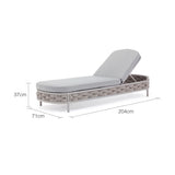 Boston Outdoor Rope Sun Lounger in Taupe