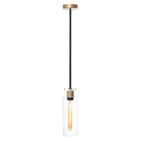Bourne 1 Light Pendant Black / Gold