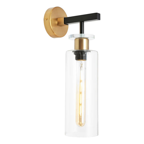 Bourne 1 Light Wall Light Black / Gold