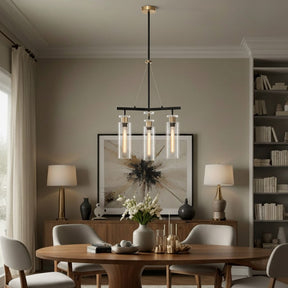 Bourne 3 Light Pendant Black / Gold