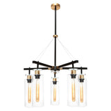 Bourne 5 Light Pendant Black / Gold