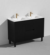 Brighton Freestanding PVC Vanity 1200mm (Double Bowl)(Matte Black)