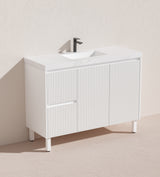 Brighton Freestanding PVC Vanity 1200mm (Single Bowl) (Matte White)