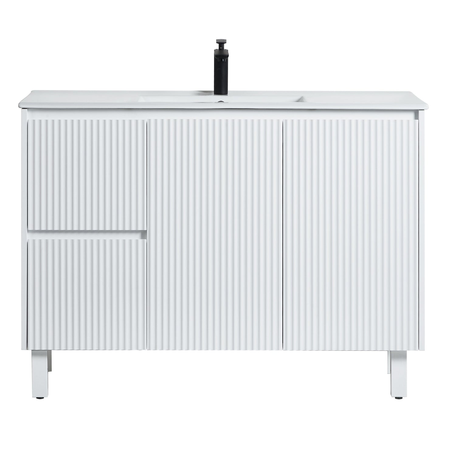 Brighton Freestanding PVC Vanity 1200mm (Single Bowl) (Matte White)
