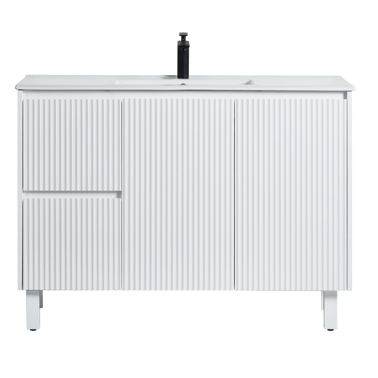 Brighton Freestanding PVC Vanity 1200mm (Single Bowl) (Matte White)