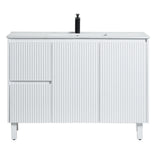 Brighton Freestanding PVC Vanity 1200mm (Single Bowl) (Matte White)