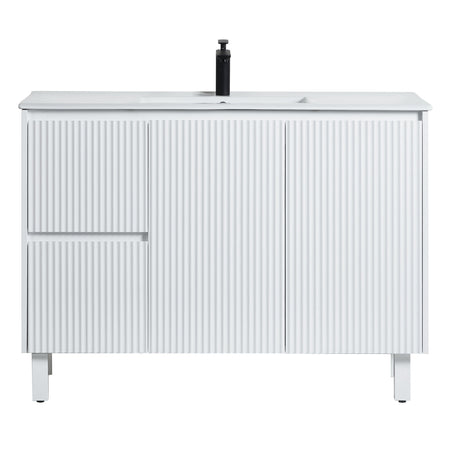 Brighton Freestanding PVC Vanity 1200mm (Single Bowl) (Matte White)