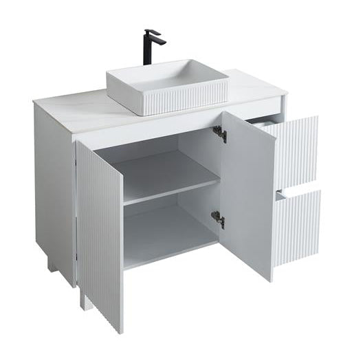 Brighton Freestanding PVC Vanity 1200mm (Single Bowl) (Matte White)