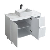Brighton Freestanding PVC Vanity 1200mm (Single Bowl) (Matte White)