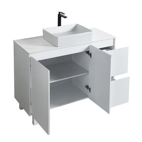 Brighton Freestanding PVC Vanity 1200mm (Single Bowl) (Matte White)