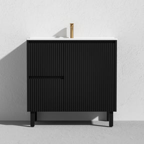 Brighton Freestanding PVC Vanity 900mm (Matte Black)