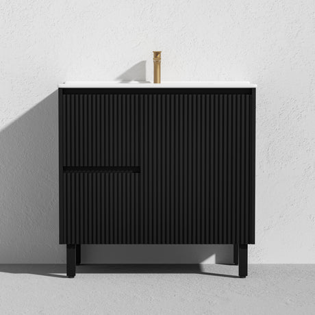 Brighton Freestanding PVC Vanity 900mm (Matte Black)