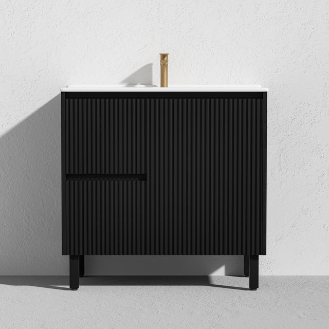 Brighton Freestanding PVC Vanity 900mm (Matte Black)