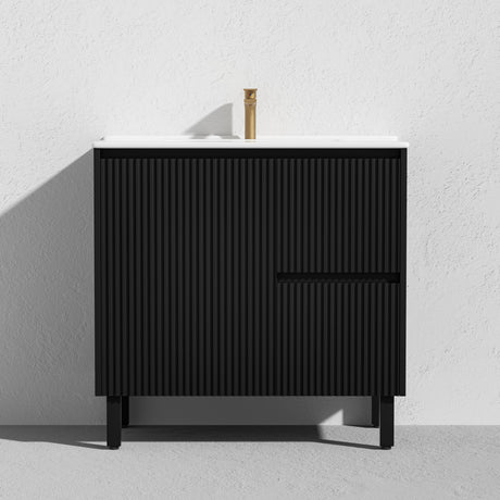 Brighton Freestanding PVC Vanity 900mm (Matte Black)