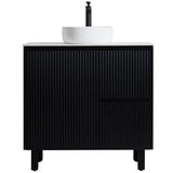 Brighton Freestanding PVC Vanity 900mm (Matte Black)