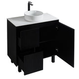 Brighton Freestanding PVC Vanity 900mm (Matte Black)